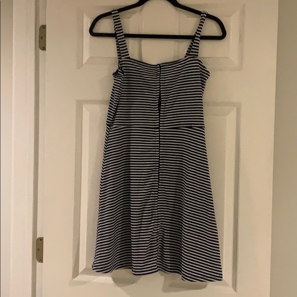 Navy/White Ribbed Swing Dress - Picture 1 of 3